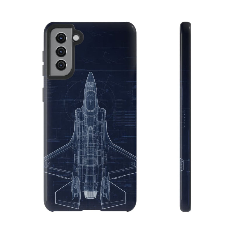 Load image into Gallery viewer, F-35 Blue Print Phone Case Air Force Collection Samsung - Cadetshop
