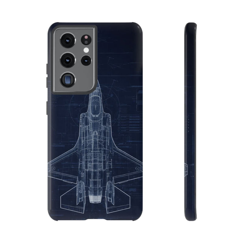 Load image into Gallery viewer, F-35 Blue Print Phone Case Air Force Collection Samsung - Cadetshop
