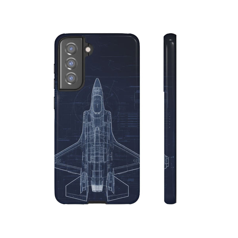 Load image into Gallery viewer, F-35 Blue Print Phone Case Air Force Collection Samsung - Cadetshop

