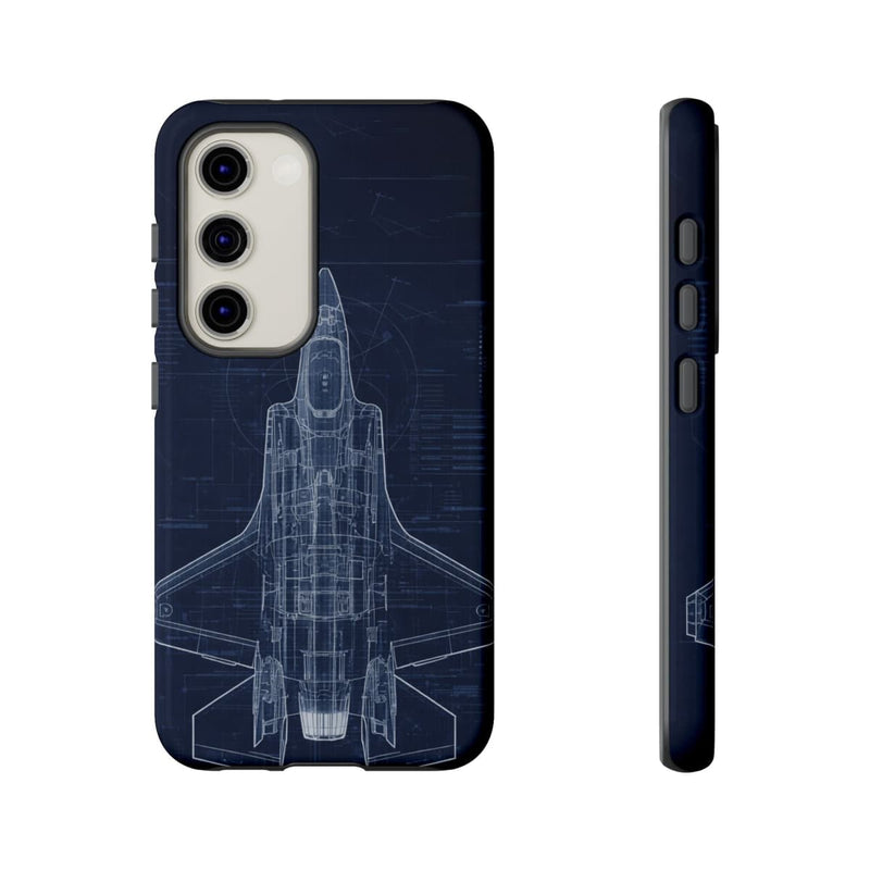 Load image into Gallery viewer, F-35 Blue Print Phone Case Air Force Collection Samsung - Cadetshop
