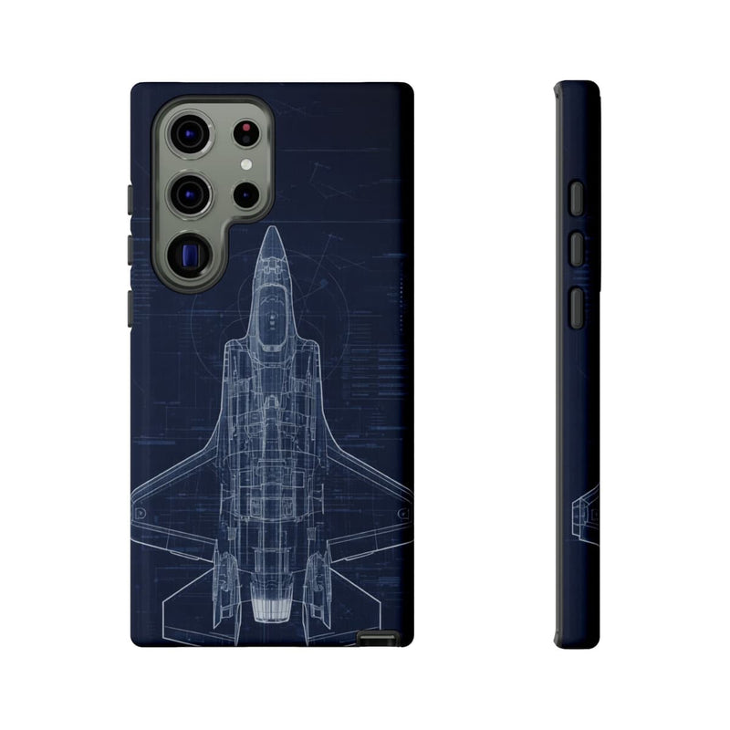 Load image into Gallery viewer, F-35 Blue Print Phone Case Air Force Collection Samsung - Cadetshop

