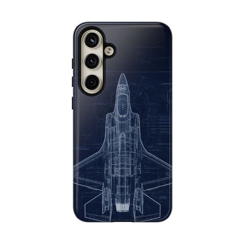 Load image into Gallery viewer, F-35 Blue Print Phone Case Air Force Collection Samsung - Cadetshop

