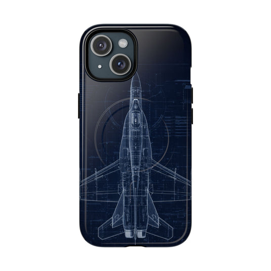 F/A-18 Blueprint Phone Case Air Force Collection - Cadetshop