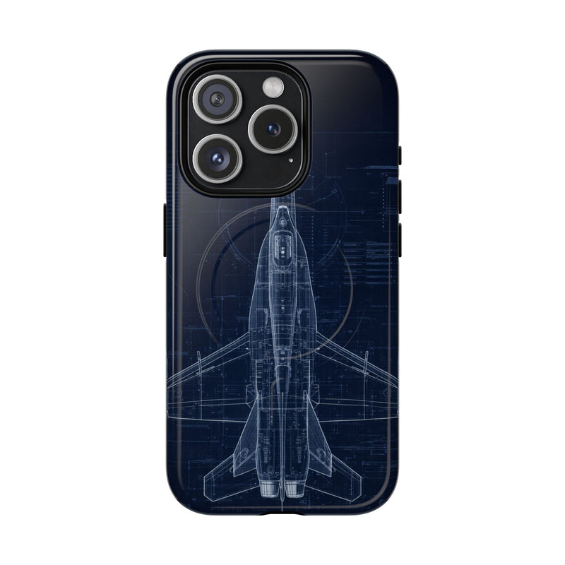 Load image into Gallery viewer, F/A-18 Blueprint Phone Case Air Force Collection - Cadetshop
