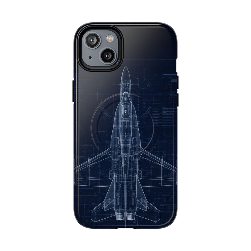 Load image into Gallery viewer, F/A-18 Blueprint Phone Case Air Force Collection - Cadetshop
