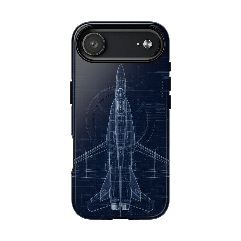 Load image into Gallery viewer, F/A-18 Blueprint Phone Case Air Force Collection - Cadetshop
