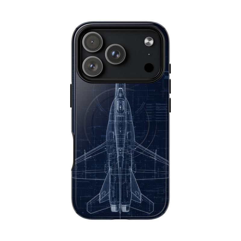 Load image into Gallery viewer, F/A-18 Blueprint Phone Case Air Force Collection - Cadetshop
