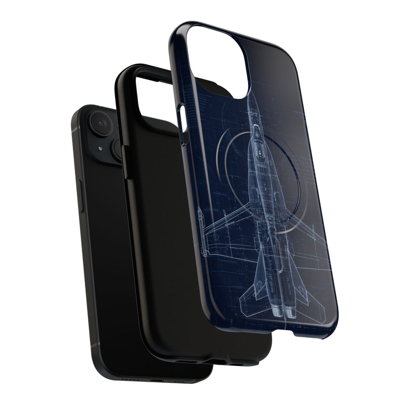 Load image into Gallery viewer, F/A-18 Blueprint Phone Case Air Force Collection - Cadetshop
