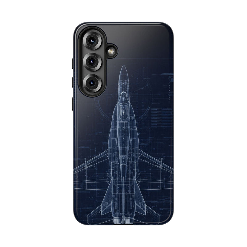 Load image into Gallery viewer, F/A-18 Blueprint Phone Case Air Force Collection Samsung - Cadetshop
