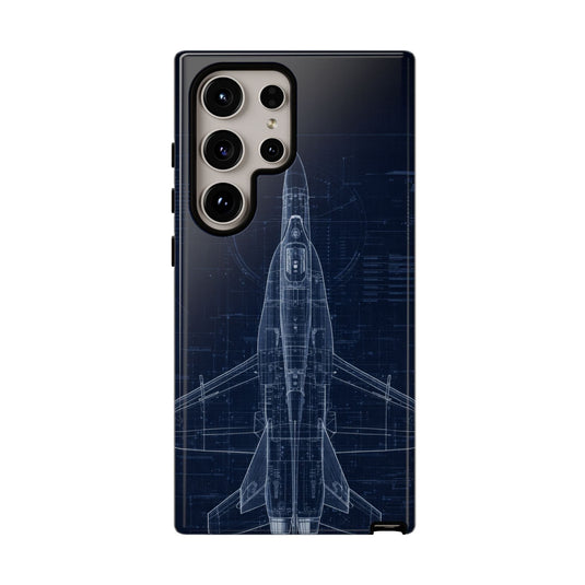 F/A-18 Blueprint Phone Case Air Force Collection Samsung - Cadetshop