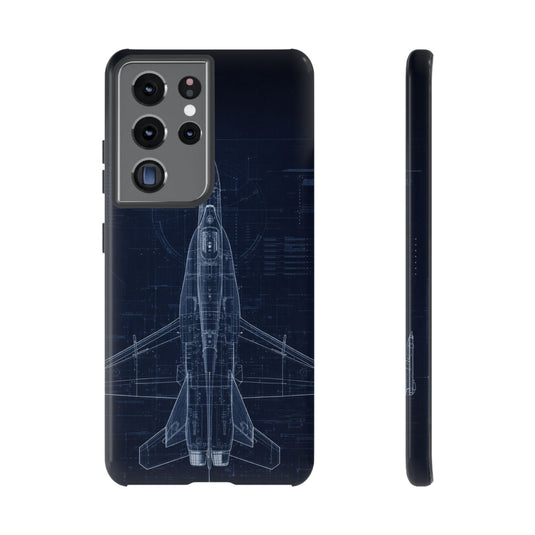 F/A-18 Blueprint Phone Case Air Force Collection Samsung - Cadetshop