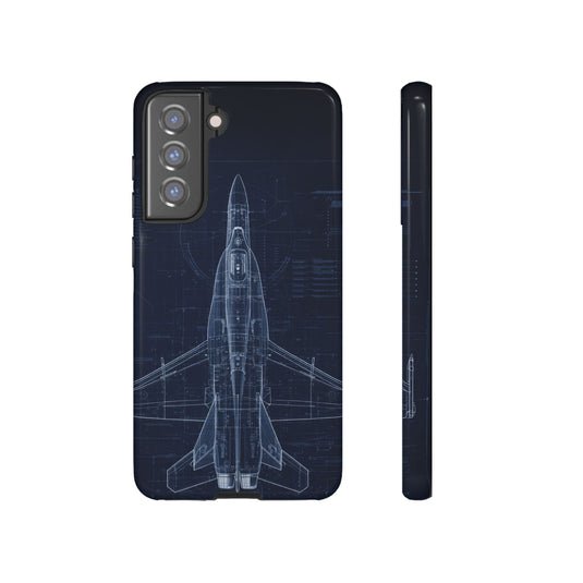 F/A-18 Blueprint Phone Case Air Force Collection Samsung - Cadetshop