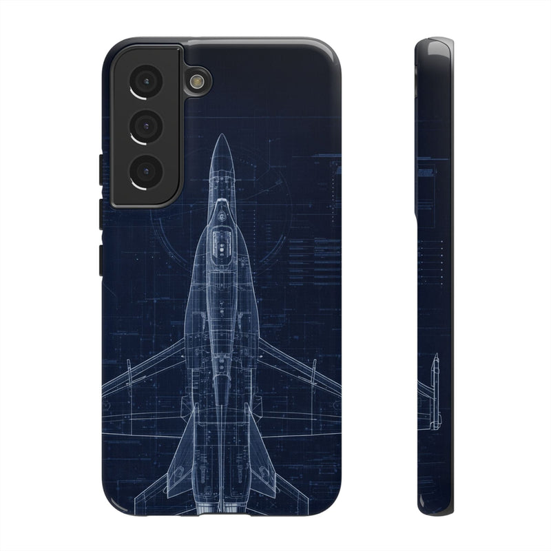 Load image into Gallery viewer, F/A-18 Blueprint Phone Case Air Force Collection Samsung - Cadetshop
