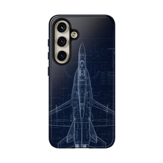 F/A-18 Blueprint Phone Case Air Force Collection Samsung - Cadetshop
