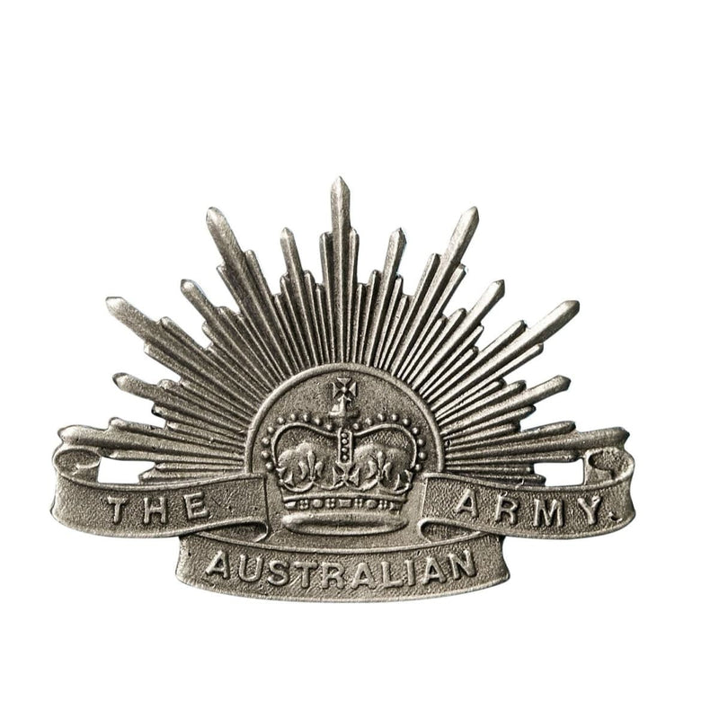 Load image into Gallery viewer, Large Lapel Pin Pewter Rising Sun Lapel Badge - Cadetshop
