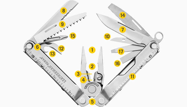 Load image into Gallery viewer, Leatherman Multi-Tool Rebar Multi Tool Stainless 17 Tools - Cadetshop
