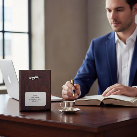 Custom Presentation Plaque Marksman Silver Steyr - Cadetshop