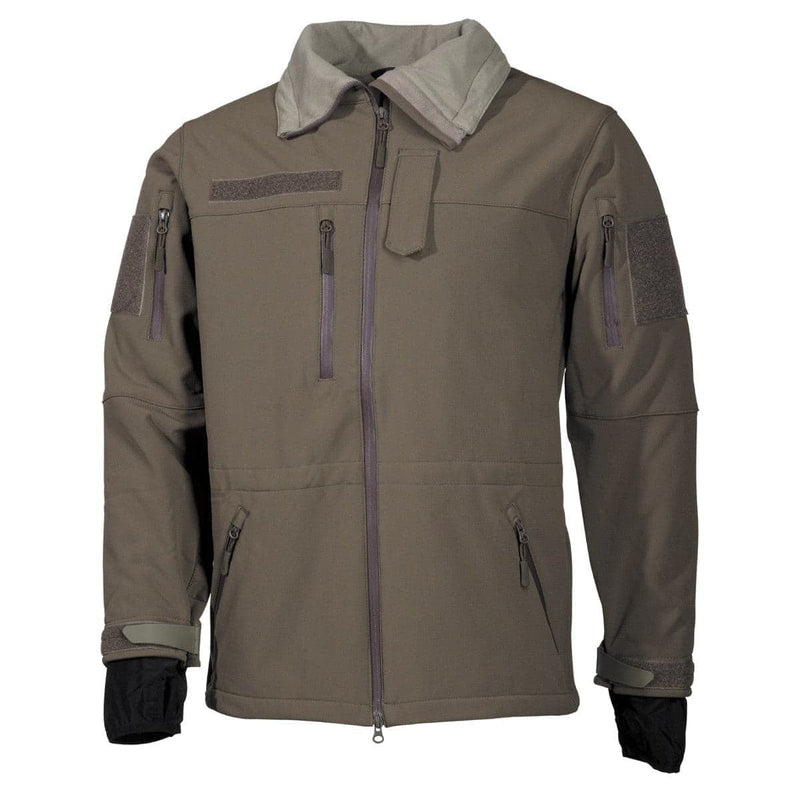 Load image into Gallery viewer, MFH Military Soft Shell Jacket OD Green - Cadetshop
