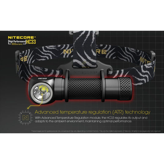 Nitecore HC33 1800 Lumens with Charger - Cadetshop