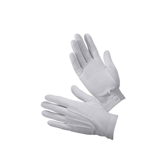 Parade Gloves  - White Cotton with snap closure - Cadetshop