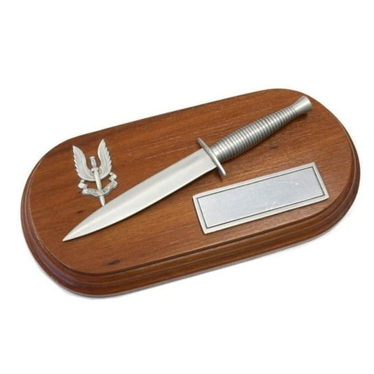 Pewter Sykes Dagger on Jarrah Base SAS - Cadetshop