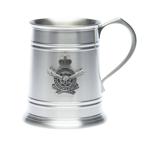Pewter Tankard 520 ML Royal Australian Airforce (RAAF) Badge - Cadetshop