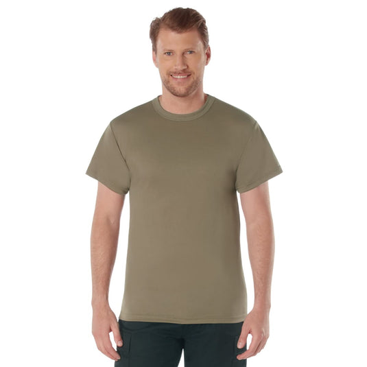 Quick Dry Moisture Wicking T-Shirt Coyote Brown - Cadetshop