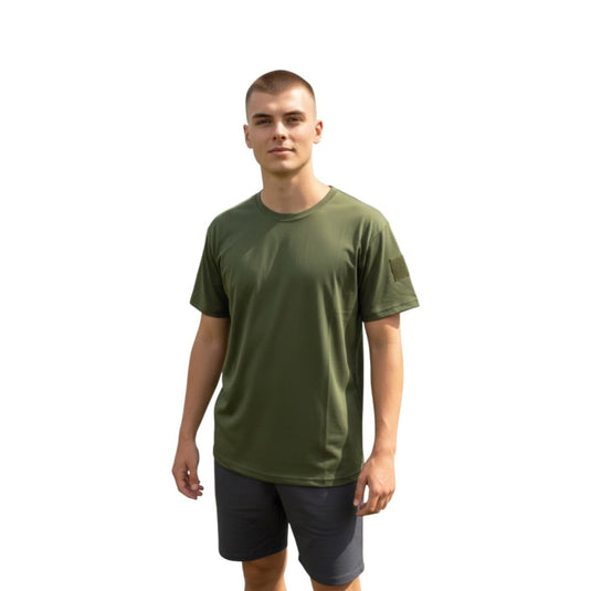 Quick Dry Olive 4 Way Stretch with Hook and Loop Shoulder Patch - Cadetshop