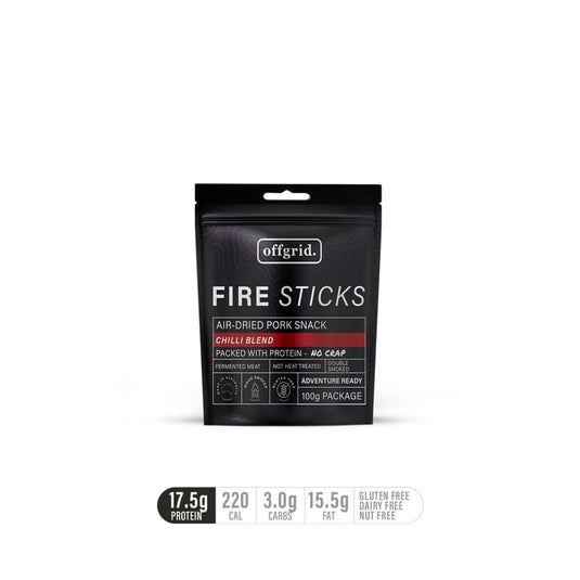 Rations Meal Ready to Eat Single Serve MRE Offgrid Fires Sticks Chilli