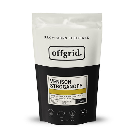 Rations Meal Ready to Eat Single Serve MRE Offgrid Venison Stroganoff - Cadetshop
