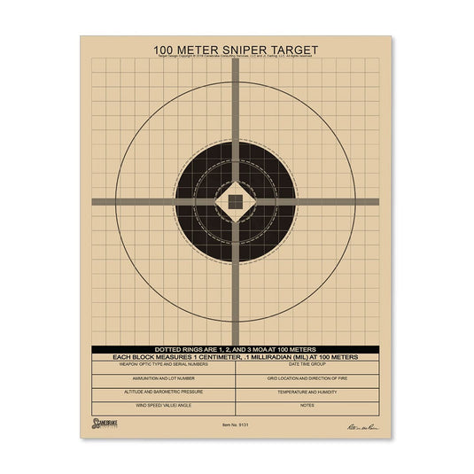 Rite in the Rain 8.5 x 11 100M True MIL Grid Sniper Target 100 Sheet - Cadetshop