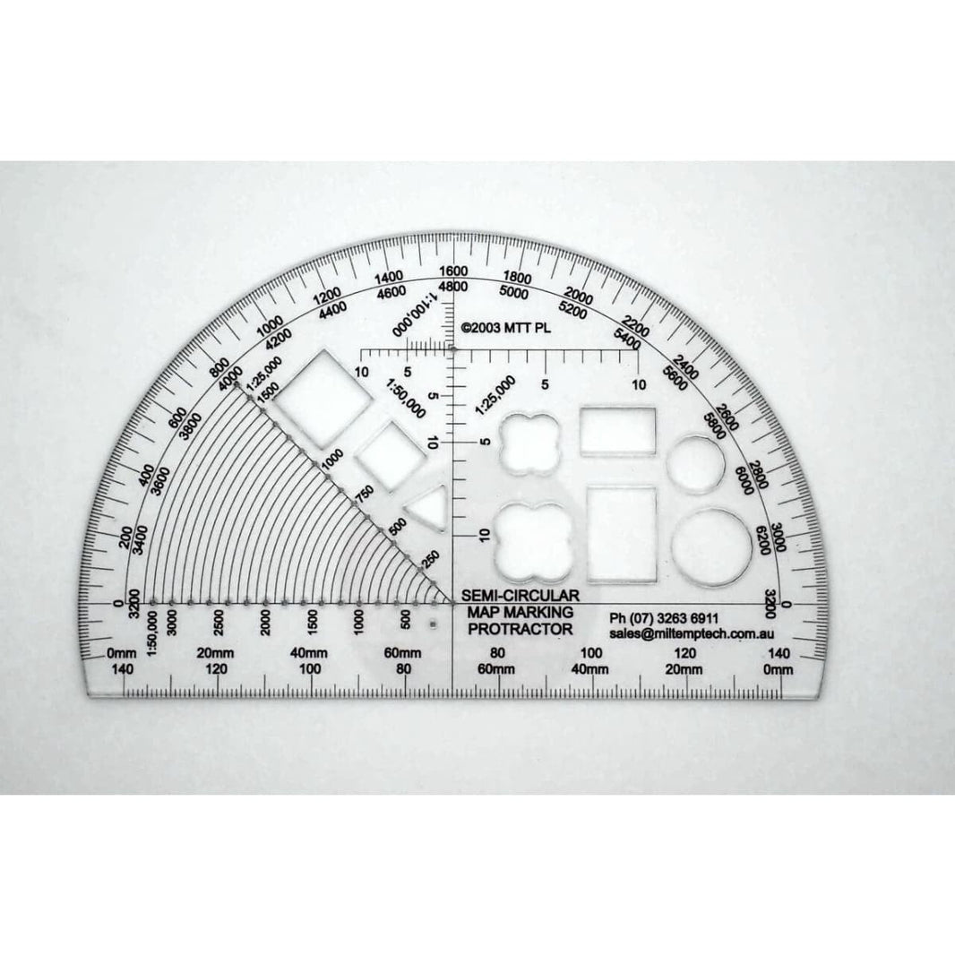 Semi Circular Map Marking Protractor
