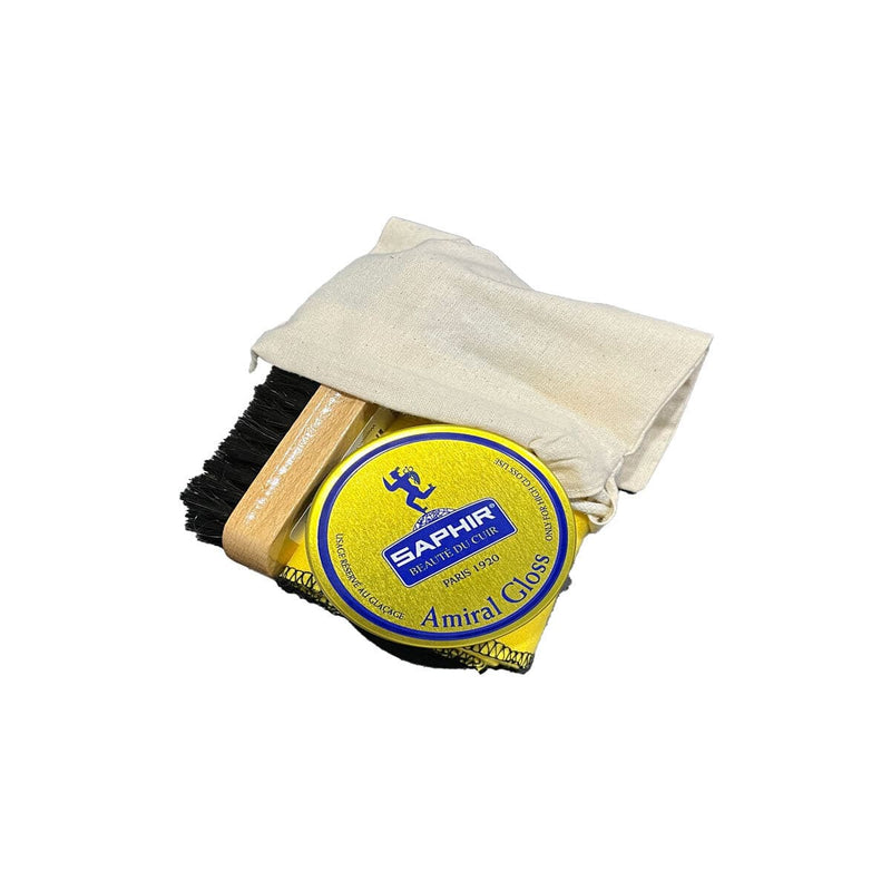 Load image into Gallery viewer, Shoe Polish Kit with Saphir Amiral Gloss Prestige Shoe Polish - Cadetshop
