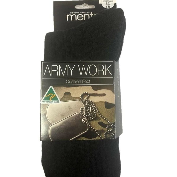 Socks Army Work Cushion Foot Black - Cadetshop