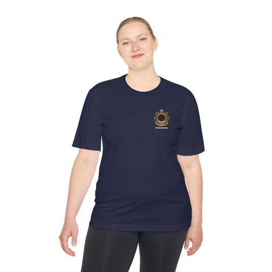 Sports Unisex Moisture Wicking Tee Custom Logo Crest - Cadetshop