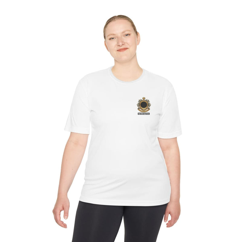 Load image into Gallery viewer, Sports Unisex Moisture Wicking Tee Custom Logo Crest - Cadetshop
