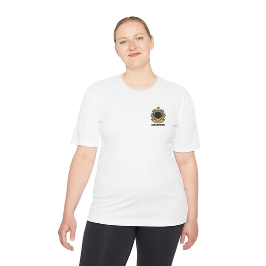 Sports Unisex Moisture Wicking Tee Custom Logo Crest - Cadetshop