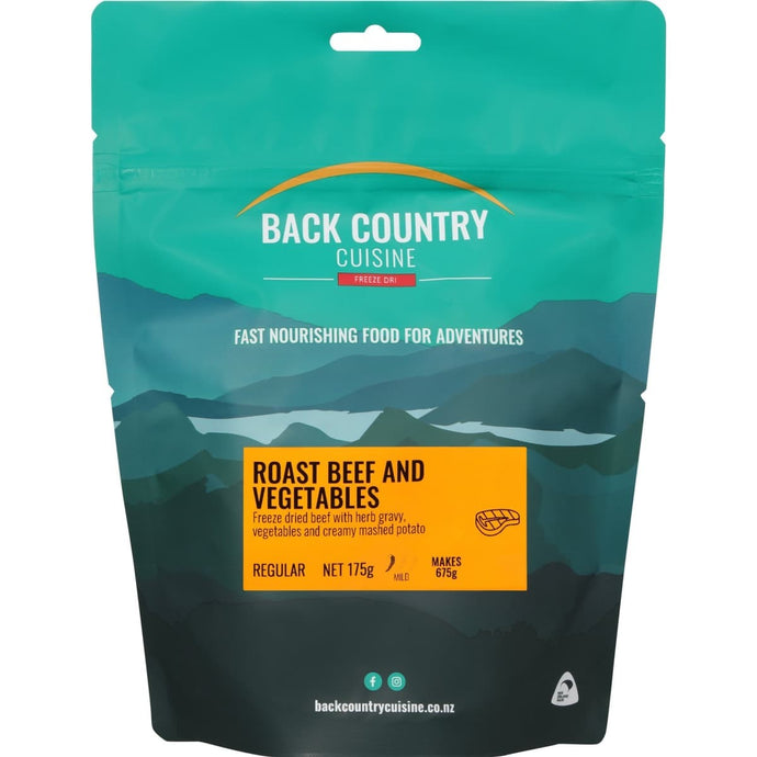 Back Country Freeze Dried Camp Rations Meal - Roast Beef & Veges - Cadetshop